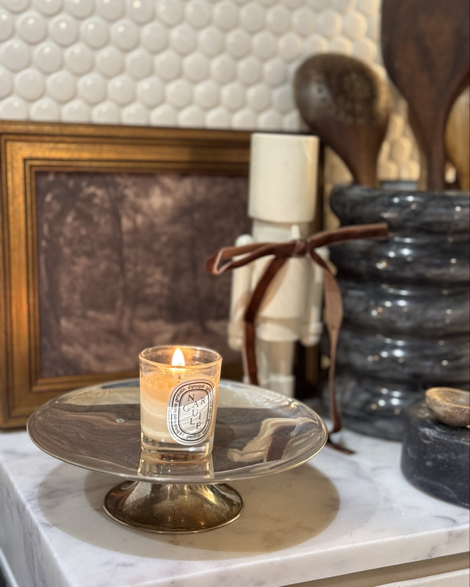 Kitchen counter decor / marble riser / marble utensil holder / candle 

#LTKHome #LTKHoliday #LTKSeasonal