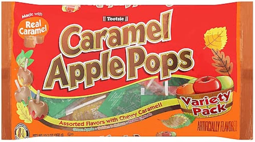 Tootsie Caramel Apple Pops Assorted Apple Orchard Lollipops 12.7-oz. Bag | Amazon (US)