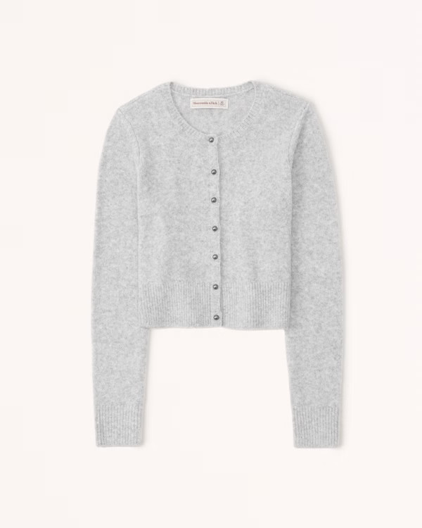 Slim Fluffy Button-Through Cardigan | Abercrombie & Fitch (US)