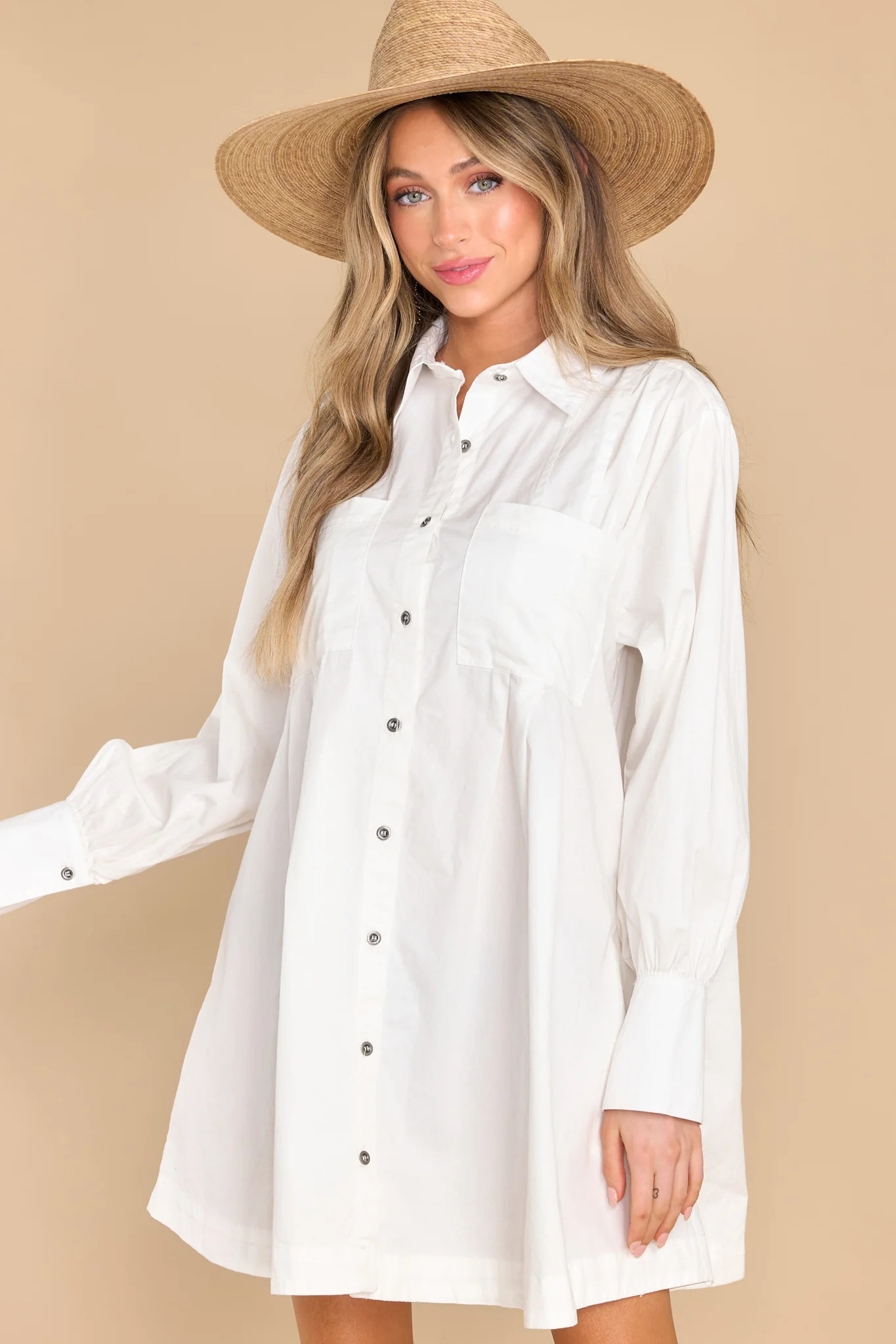 Setting Goals Ivory Tunic | Red Dress 