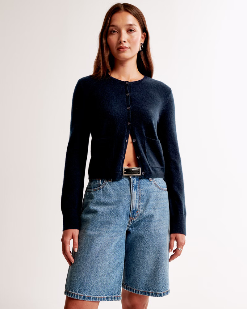 Women's Cashmere Crew Cardigan | Women's Womens Search L2 | Abercrombie.com | Abercrombie & Fitch (UK)