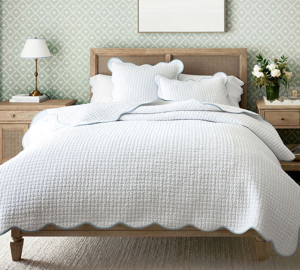 Julia Berolzheimer Beau Scallop Pickstitch Cotton Quilt | Pottery Barn (US)