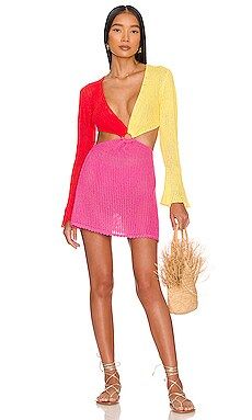 Pitusa Crochet Cutout Dress in Brights from Revolve.com | Revolve Clothing (Global)