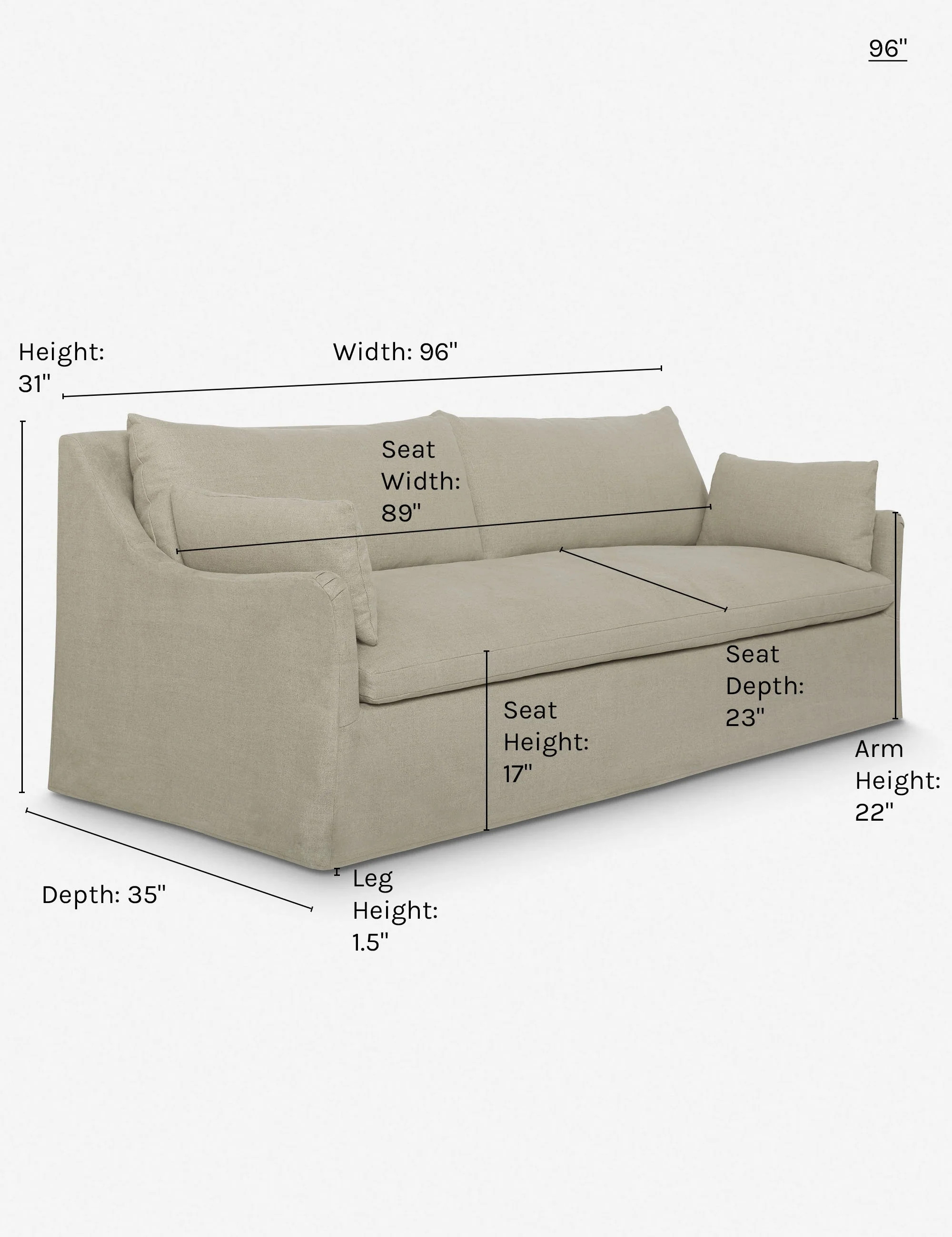 Portola Slipcover Sofa | Lulu and Georgia 
