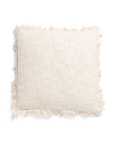 18x18 Linen Look Textured Pillow | TJ Maxx