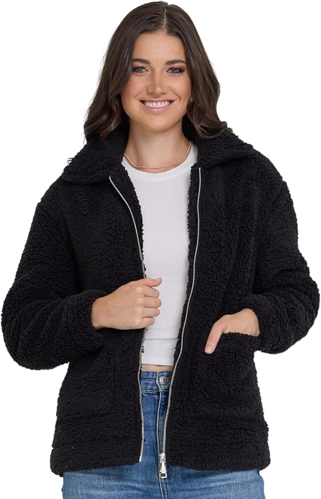 Steve Madden Sherpa Jacket Women - Oversized Faux Fur Winter Coats for Women, Shearling Fleece Pl... | Amazon (US)