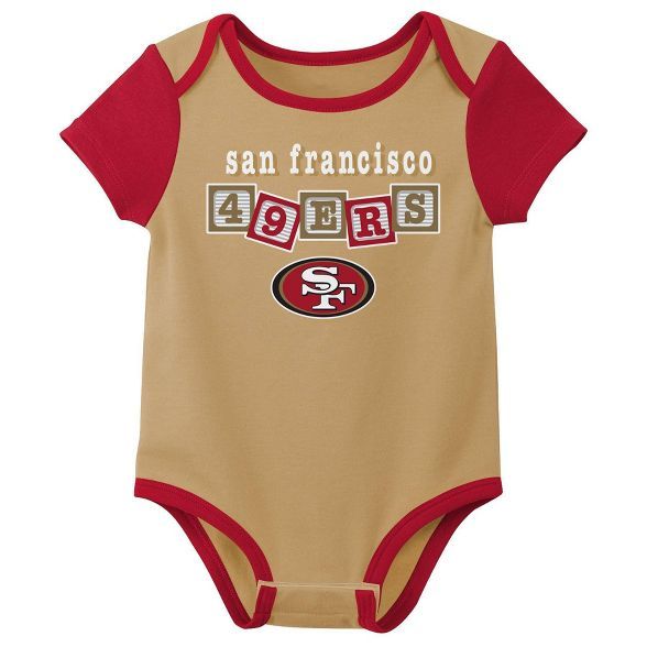 NFL San Francisco 49ers Baby Boys' Newest Fan 3pk Bodysuit Set | Target