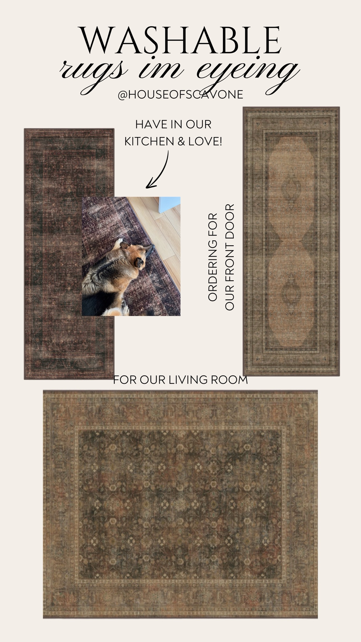 washable rugs I have and that I’m eyeing for my entryway and living room space #washablerugs #rugs #arearugs #washable #livingroomrug #livingspace #entryway #frontdoorrug #bedroom #nurseryrugs #nursery #kitchen #rugrunner #runner 

#LTKFamily #LTKSaleAlert #LTKHome
