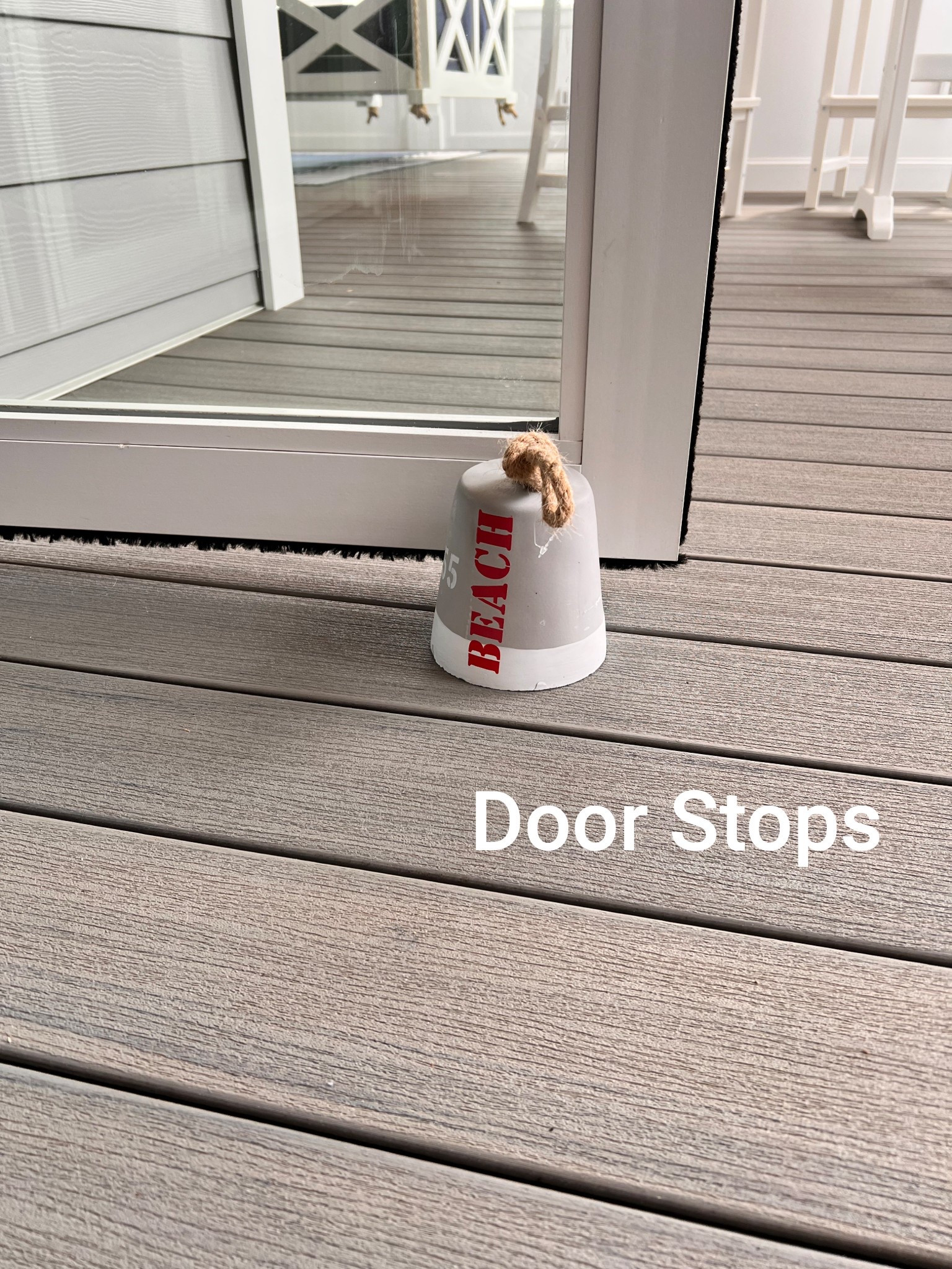These door stops are amazing! They are heavy enough to hold doors, but not too heavy that they crush your foot if you drop them. We use them all over our beach home to keep doors from slamming all summer when the wind blows. Several options available  

#LTKHome #LTKSeasonal