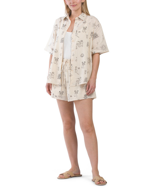 Cotton Scorpion Short Set | TJ Maxx