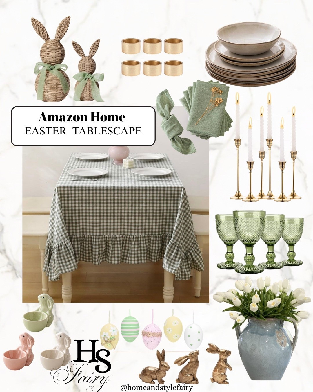 I've curated a selection of stunning pieces to create a romantic Easter tablescape, featuring whimsical bunnies, classic gingham, and glaze stoneware-all anchored by a dreamy tulip centerpiece.

#EasterDecor2026 #RomanticTablescape
#SpringDecor #CottagecoreStyle #FarmhouseEaster #GinghamDecor 


#LTKSpringSale #LTKmomlife #LTKHome