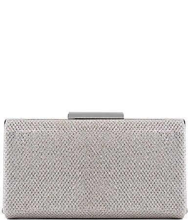 Dune London Binita Glitter Clutch Bag - Silver | Dillard's