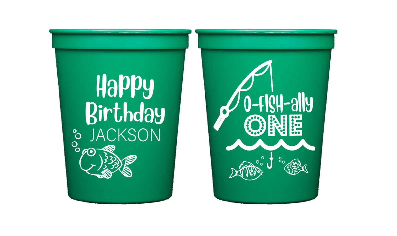 First birthday cups, Fishing birthday party cups, Fishing party cups, Fishing birthday favor, Fis... | Etsy (US)