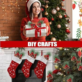 Sggvecsy 20 Pack Christmas Fake Pine Needles Artificial Berries Pine Picks Red Berry Pine Branche... | Amazon (US)