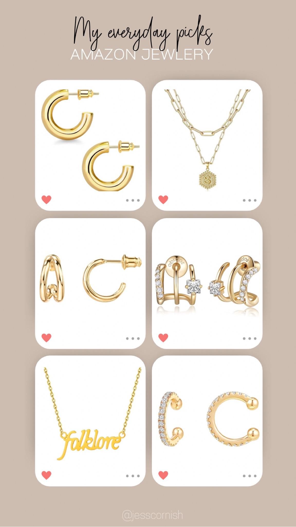 My favorite everyday jewelry - all from Amazon! 

#LTKfindsunder50 #LTKGiftGuide #LTKHoliday