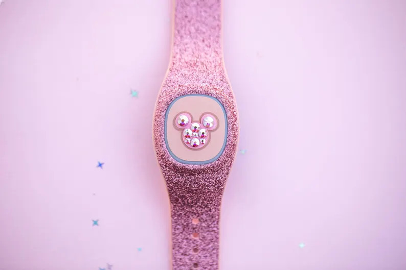 Light Pink Shimmer Crystal Magic Band + Decal (for the Newest Size Sold on Website and on Propert... | Etsy (US)
