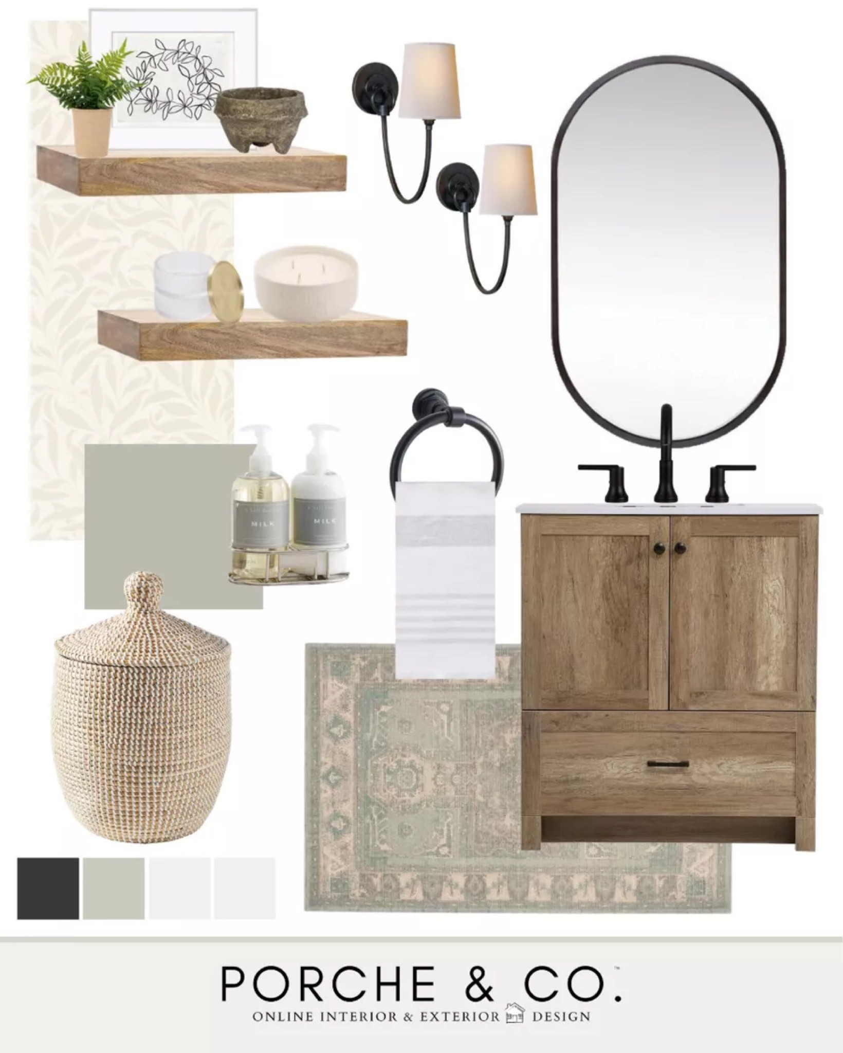 Interior design styled modern classic powder bathroom collage, powder bath mood board, half bath design, guest bath inspo

#LTKstyletip #LTKSeasonal #LTKhome