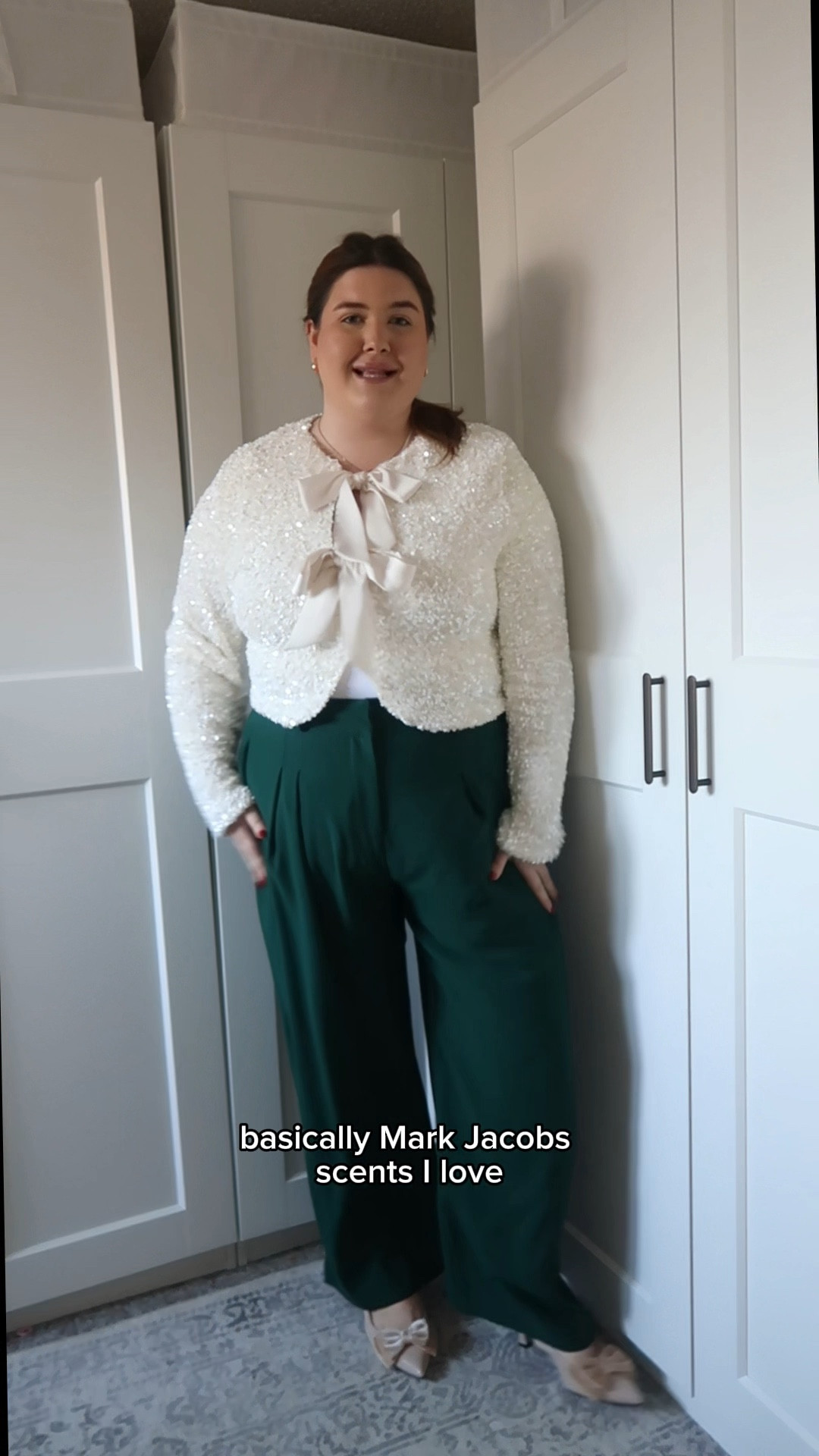 Girly Brunch outfit

Sparkly cardigan - F&F / Tesco still in store I wear size 20. Linked similar alternatives
Bodysuit - F&F
Trousers - I wear size 18 linked (size down one I usually wear 22 in trousers)
Shoes - size down one if you’re going for wide fit! 

#LTKmidsize #LTKshoes #LTKcurves