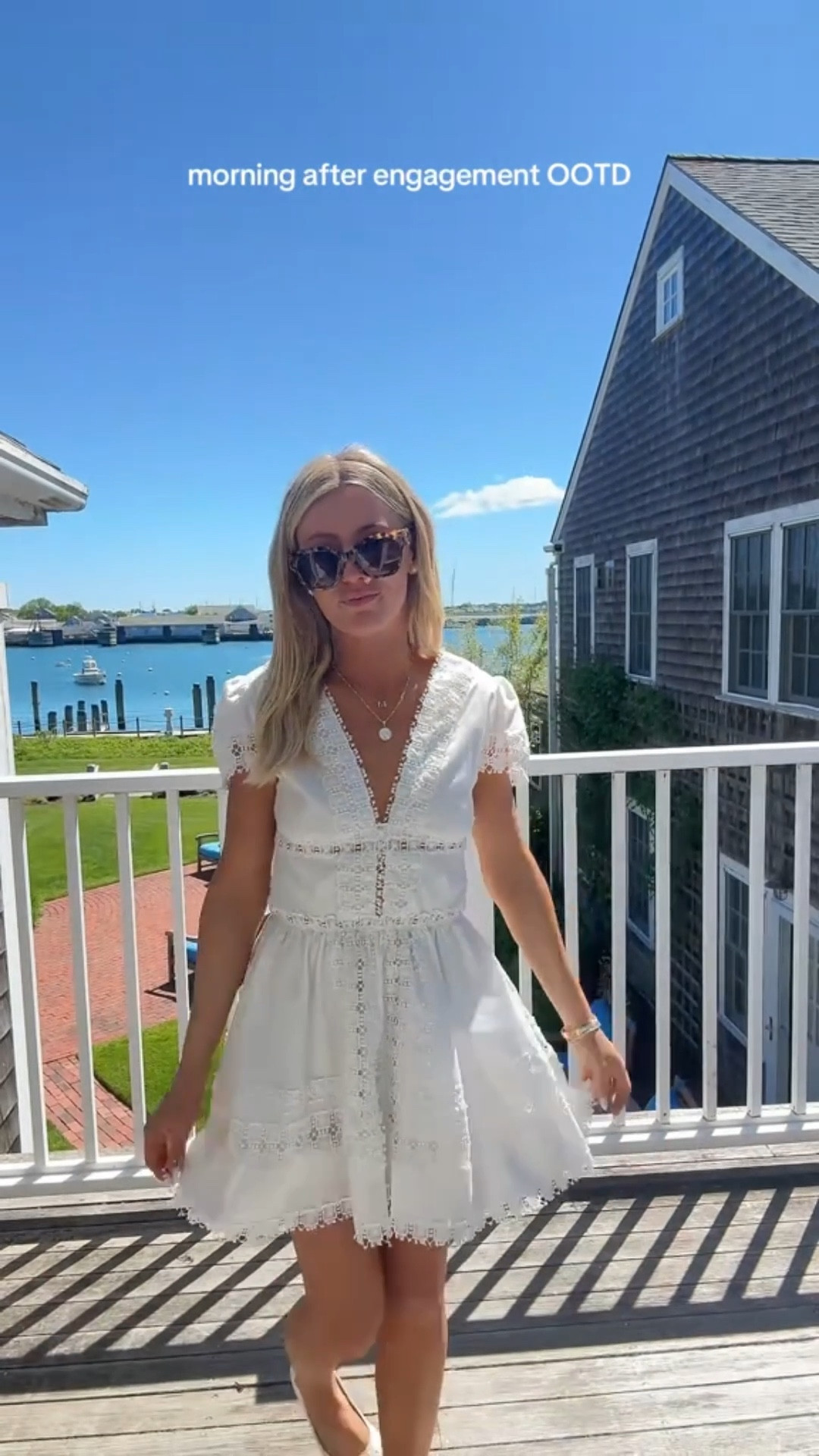 Little white dress for morning after my engagement ! Glasses are Ralph Lauren! 

#LTKSeasonal #LTKWedding