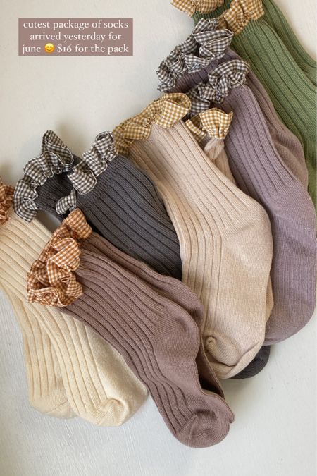 gingham ruffle socks 🤎🤍 

#LTKunder50 #LTKFind #LTKkids