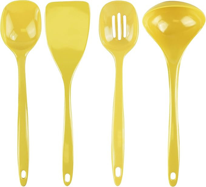 Calypso Basics by Reston Lloyd Melamine Utensil Set, 4-Piece, Lemon | Amazon (US)