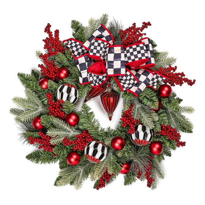 Merry Christmas Illuminated 24" Wreath | MacKenzie-Childs