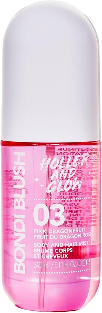 Holler And Glow Bondi Blush Pink Dragonfruit Body & Hair Mist, Body Spray For Women, Hair Perfume... | Amazon (US)