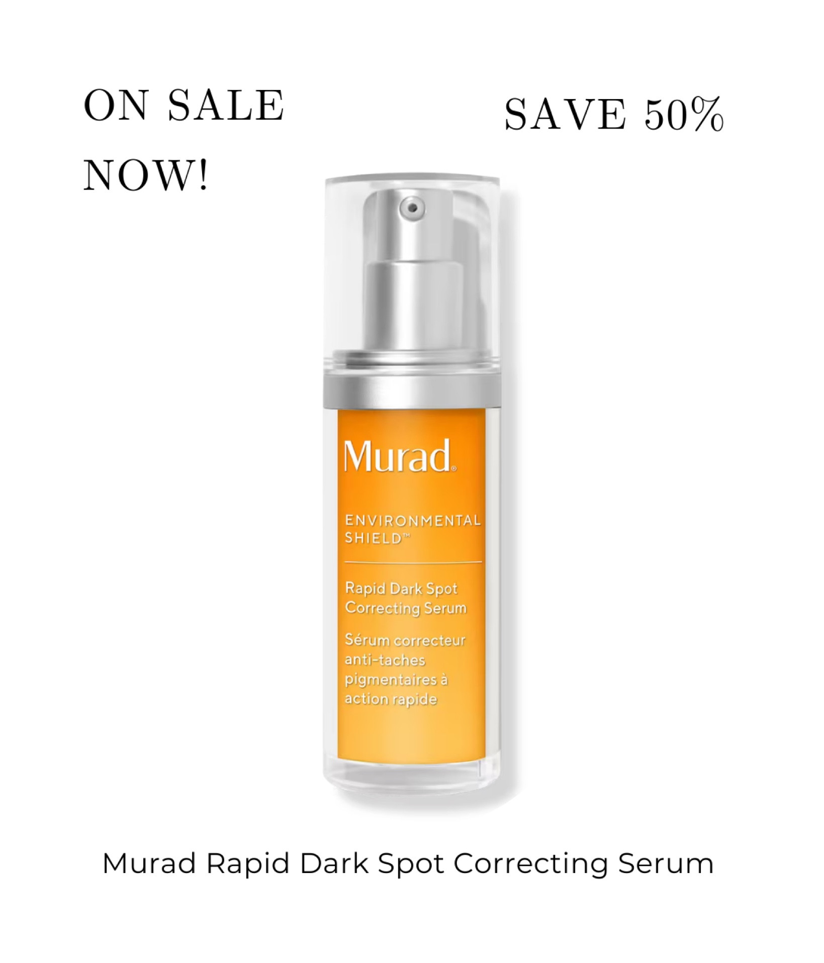 If you’re looking for a great serum with quick results, the Murad Rapid Dark Spot Correcting Serum is a must-try! 🌟 It's known for its powerful formula that helps fade dark spots and hyperpigmentation, giving you a more even skin tone. Perfect for anyone wanting to brighten their complexion and see visible improvements fast! Add this to your skincare routine and get ready to glow. ✨ 

#LTKSaleAlert #LTKFindsUnder50 #LTKFallSale