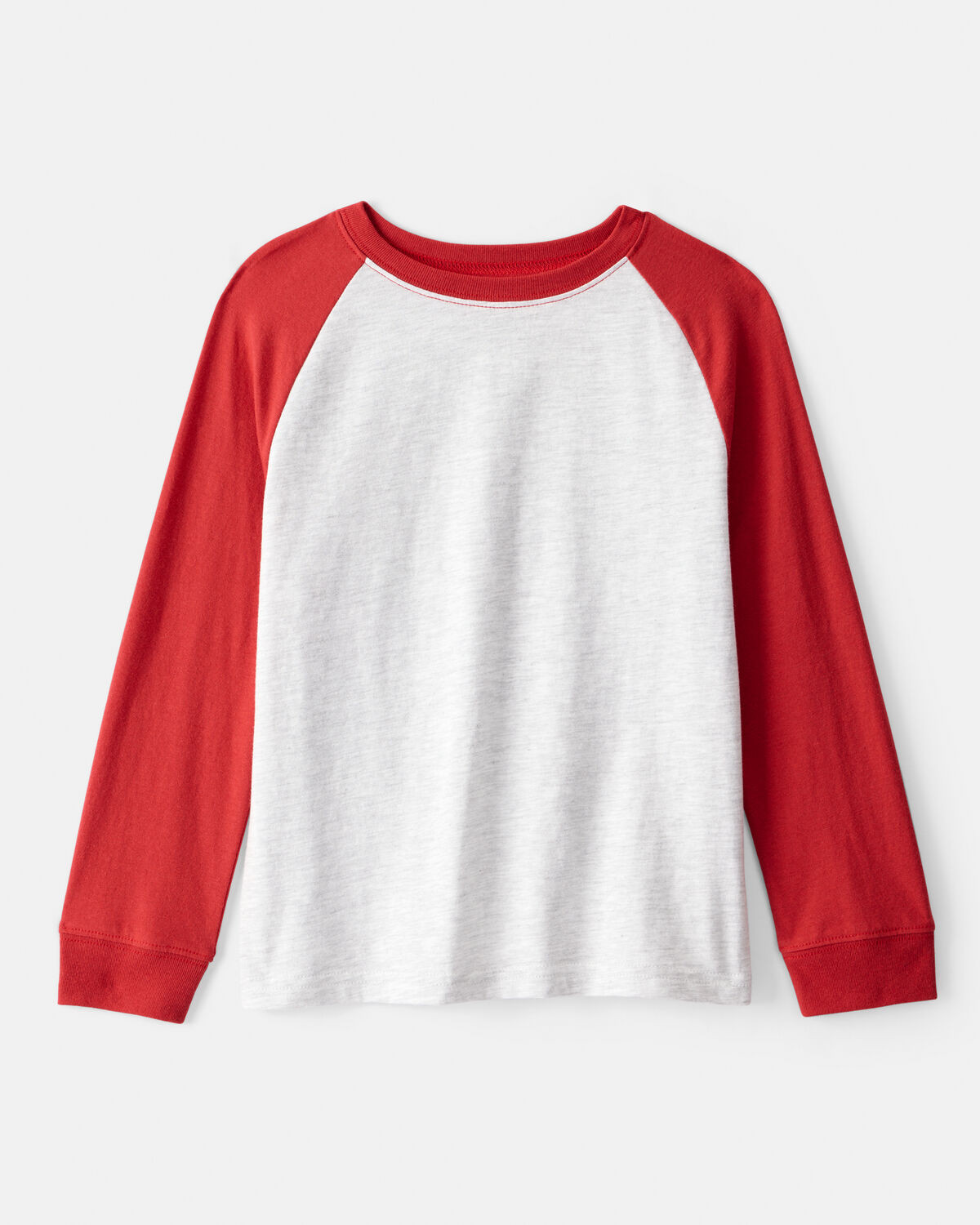 Boys Long-Sleeve Raglan Tee - White/Red - Carter's | Carter's | Carter's Inc