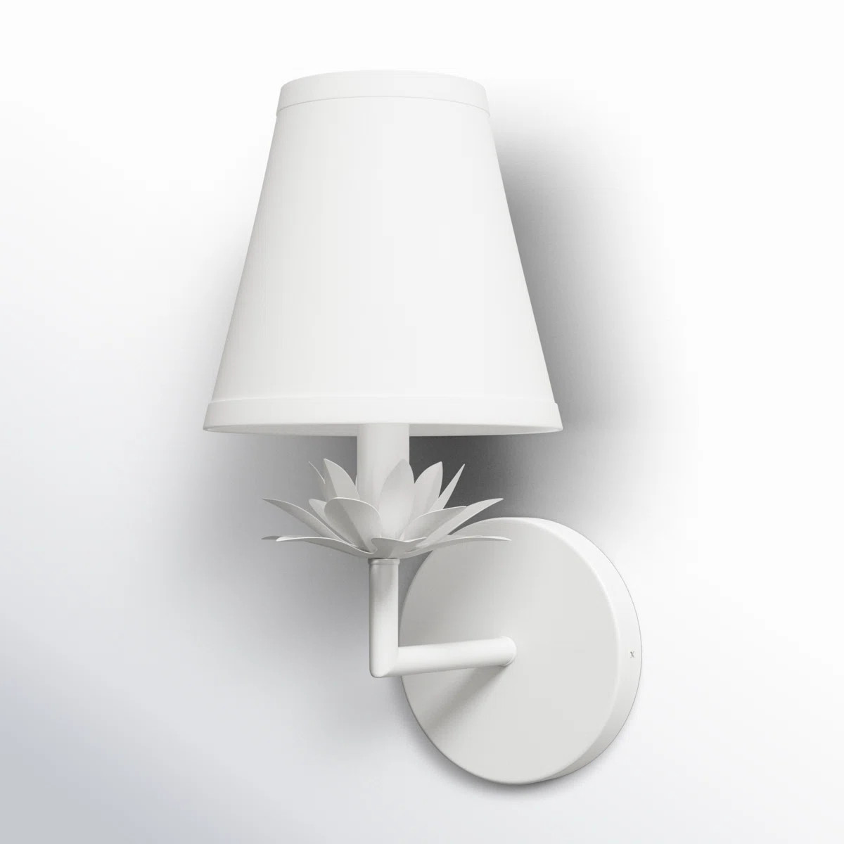 Idalia 1 - Light Dimmable Armed Sconce in White | Wayfair North America