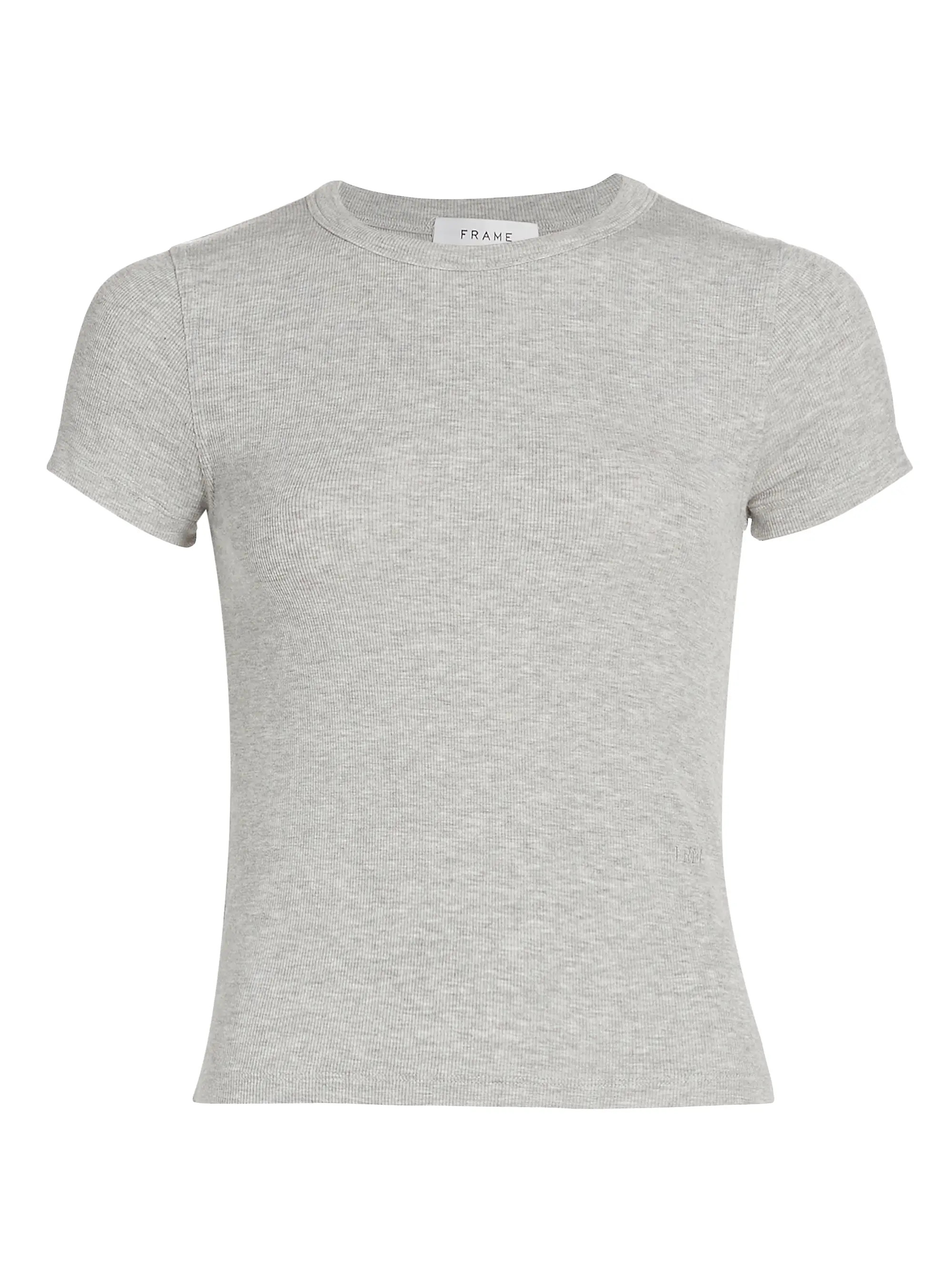 Shrunken Rib-Knit T-Shirt | Saks Fifth Avenue