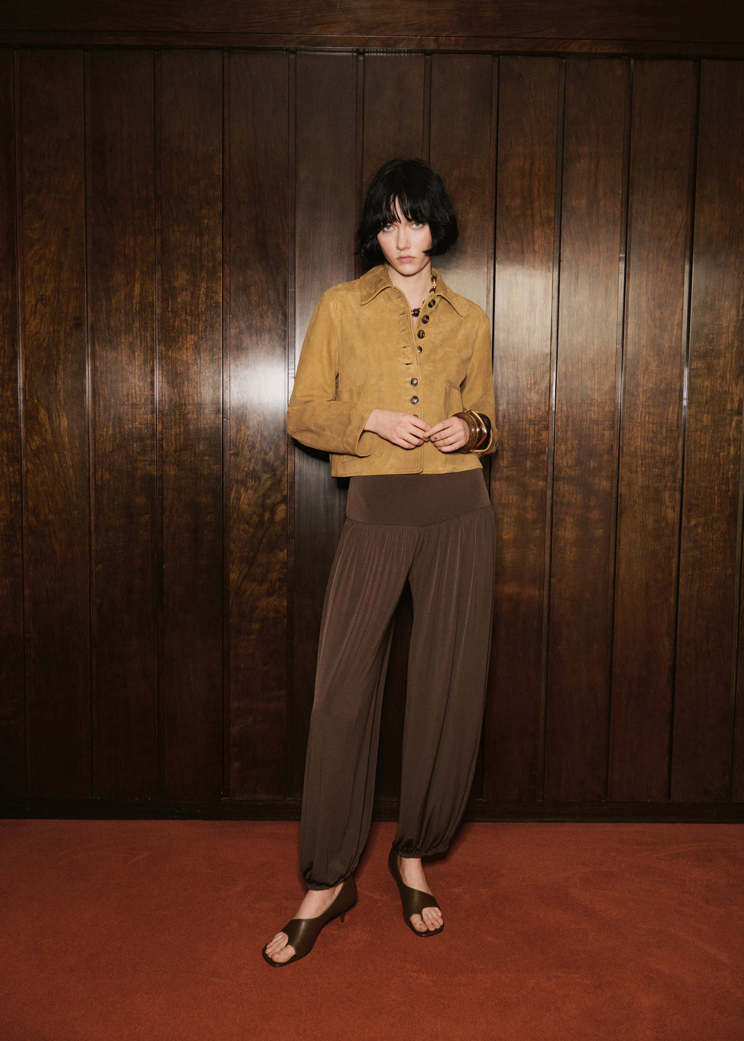 Suede jacket with buttons - Women | MANGO USA | Mango (US/MX/AU)