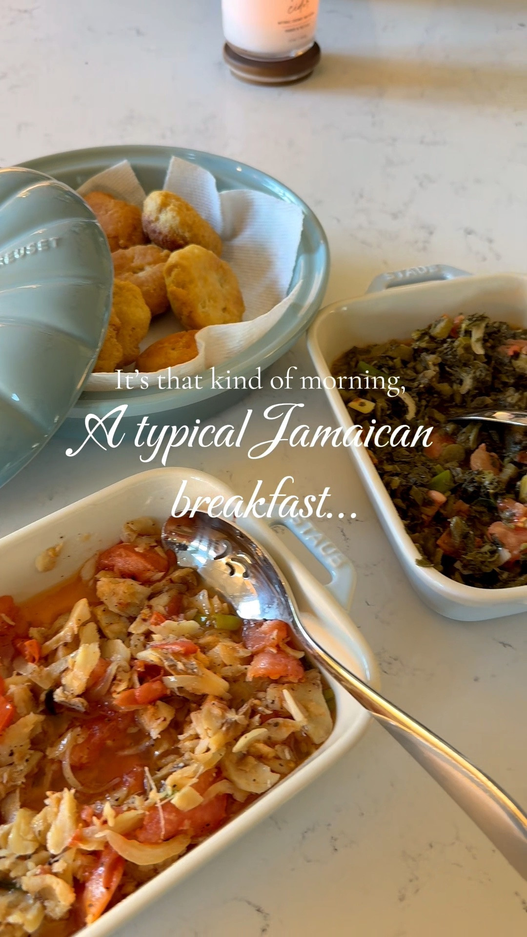 A typical Jamaican Sunday morning breakfast.
Lecreuset, Staub

#LTKmorningroutine #LTKvlog #LTKfoodie
