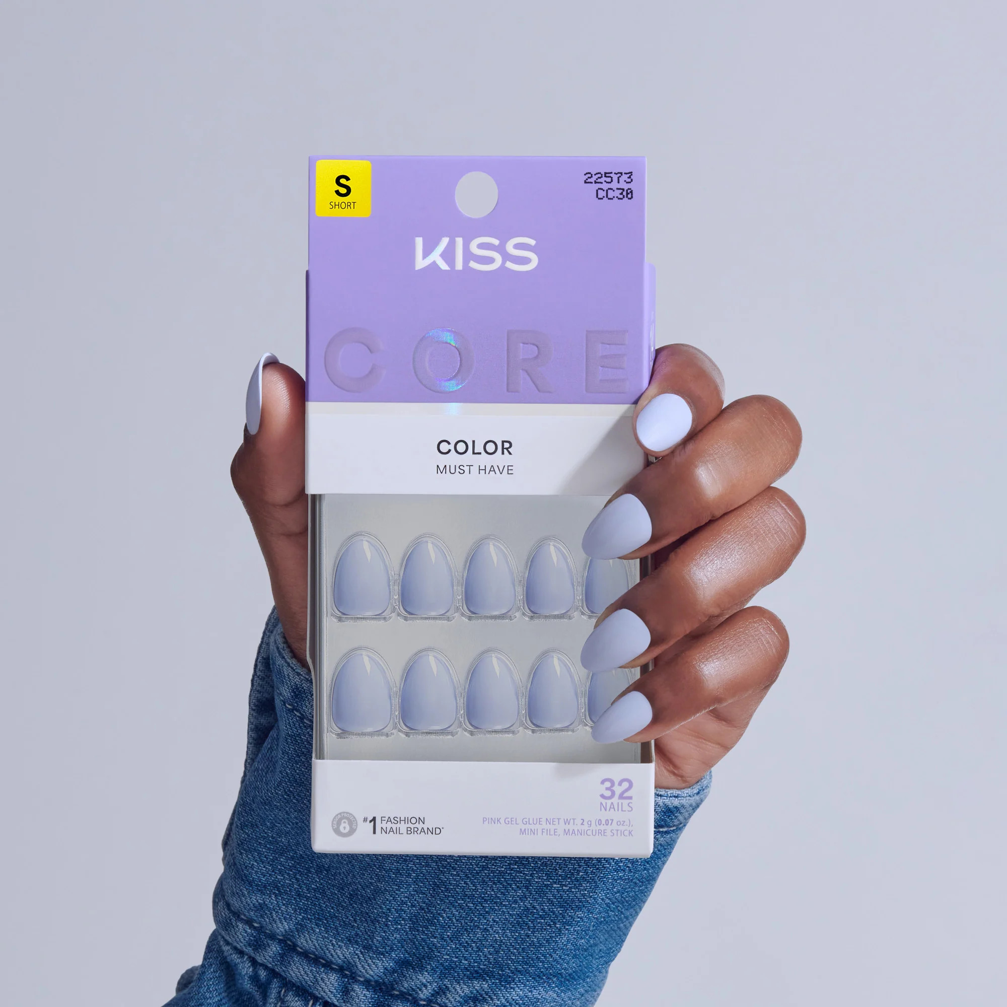 Kiss Core Color Press On Glue Nails - Flee | KISS, imPRESS, JOAH