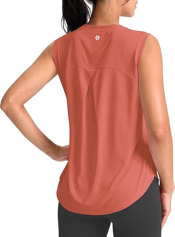 SANTINY Women's Sleeveless Workout Tops Breathable Lightweight Active Tennis Yoga Shirts Athletic... | Amazon (US)