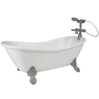Sophia's Classic White Clawfoot Bathtub with Handheld Shower Head and Faucet Furniture Set for 18... | Target