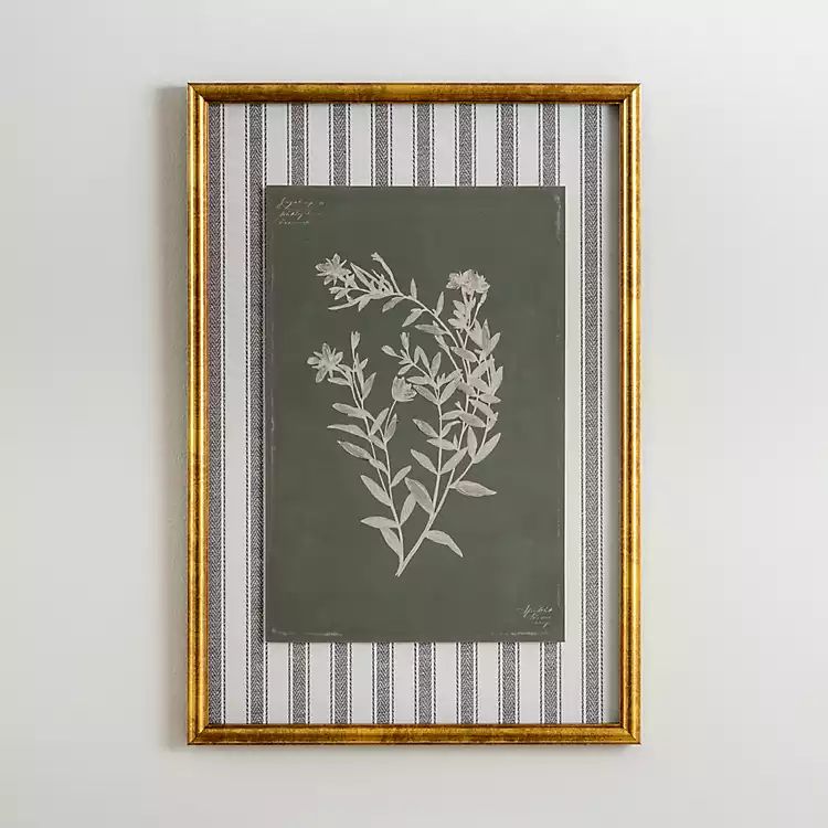 Botanical Stripes II Framed Art Print | Kirkland's Home