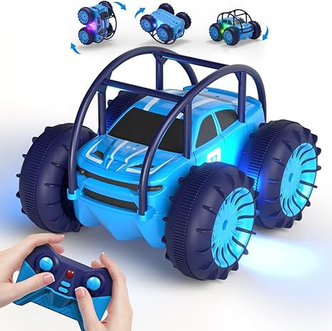 MaxTronic Amphibious Remote Control Car,Rechargeable RC Cars Toy 360° Flips Rotation Stunt Crawl... | Amazon (US)