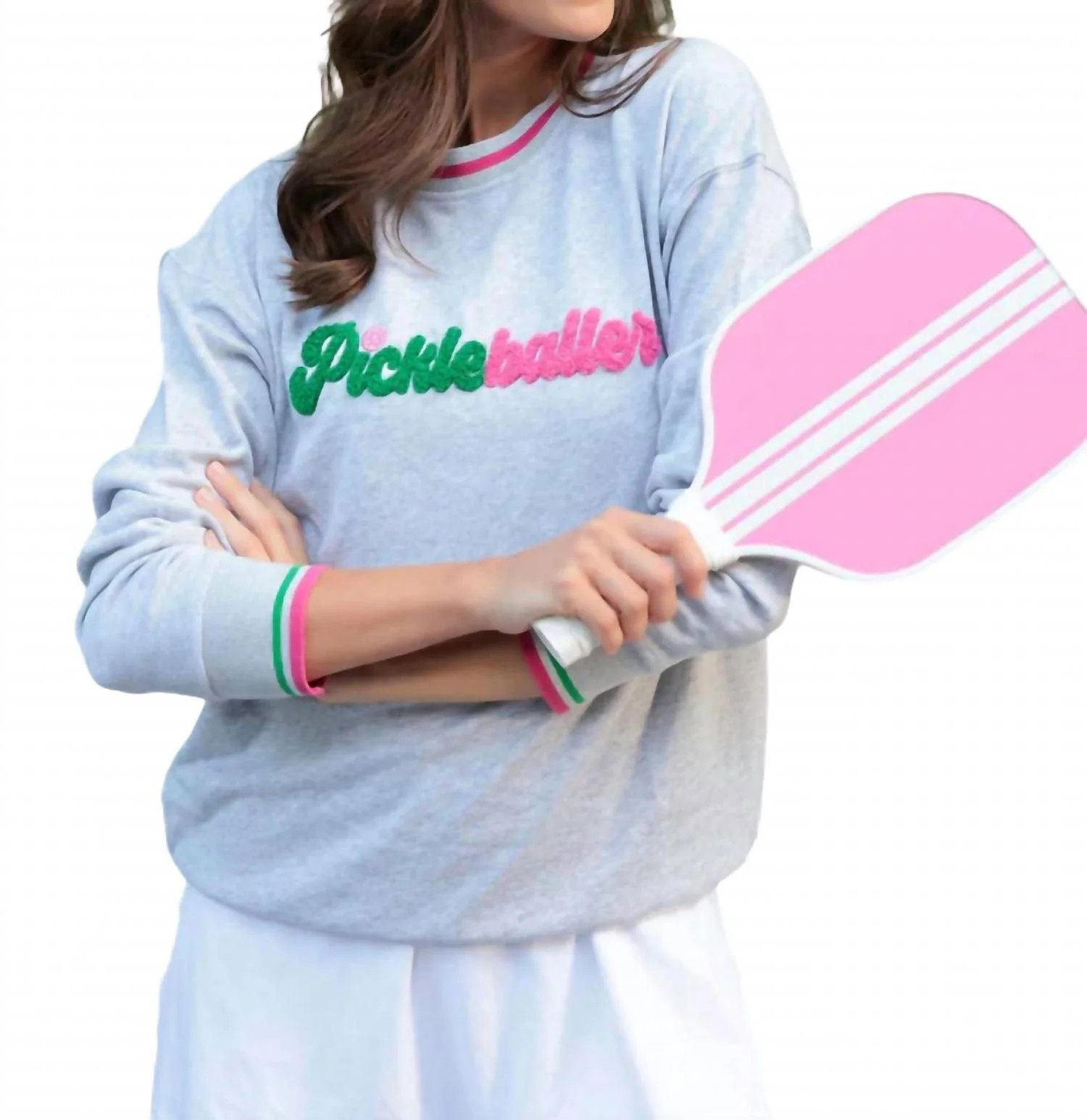 Pickleballer Sweatshirt In Grey | Shop Simon