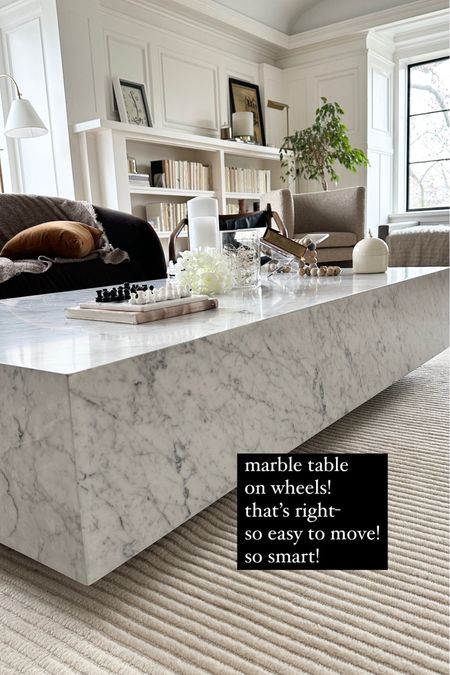 So easy to move this marble table! Marble table 

#LTKhome #LTKSeasonal #LTKsalealert