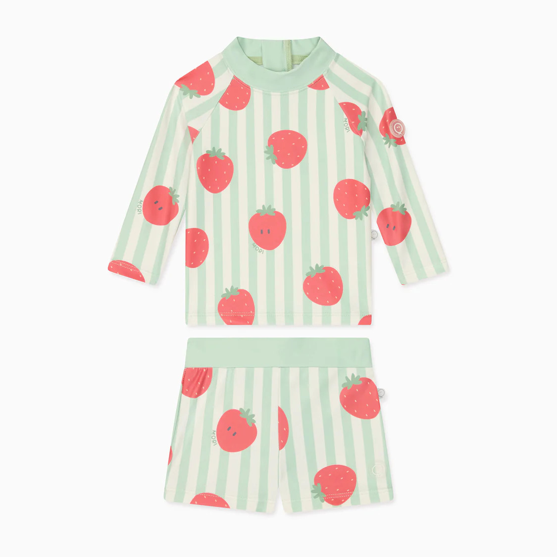 Strawberry Rashguard & Shorts Outfit | Baby Mori (US)