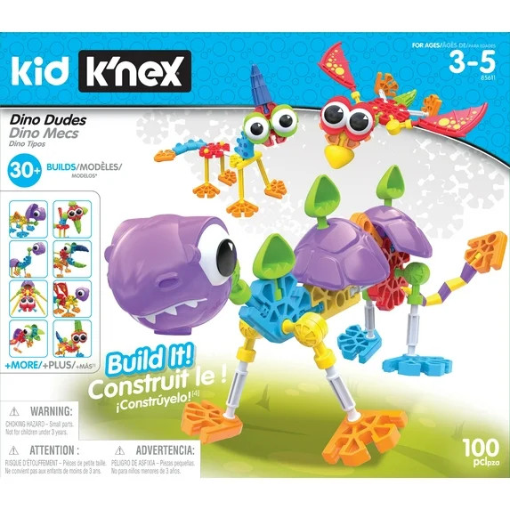 Kid K'NEX Dino Dudes Building Set - Ages 3+ Preschool Creative Toy - Walmart.com | Walmart (US)