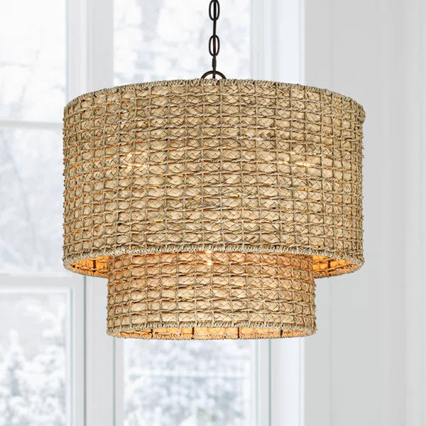 Stutz 4 - Light Rattan Dimmable Chandelier | Wayfair North America