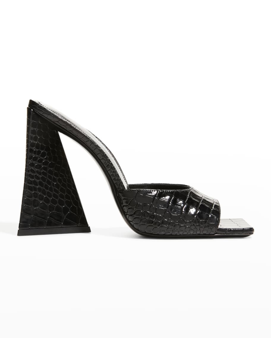 The Attico Devon Mock-Croc Mule Sandals | Neiman Marcus