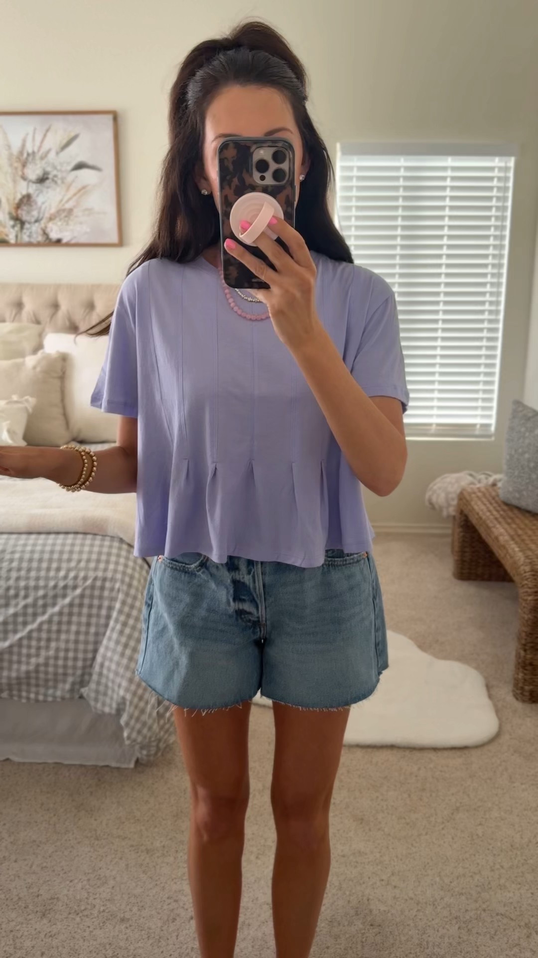 Small tee & 2 in shorts 

#LTKmomlife #LTKootd #LTKSeasonal