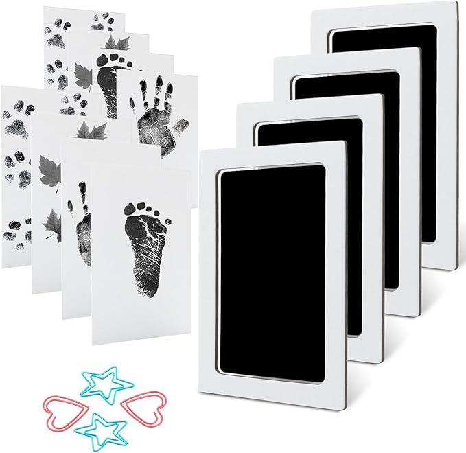 MengNi Baby Footprint and Handprint Ink Pad Kits Pet Paw Print Ink Kits 4 Packs Medium Size | Amazon (CA)