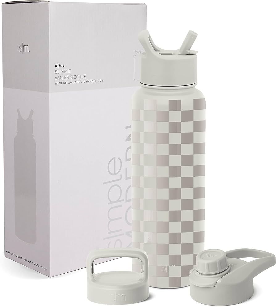 Simple Modern Water Bottle with Straw, Handle, and Chug Lid Vacuum Insulated Stainless Steel Meta... | Amazon (US)