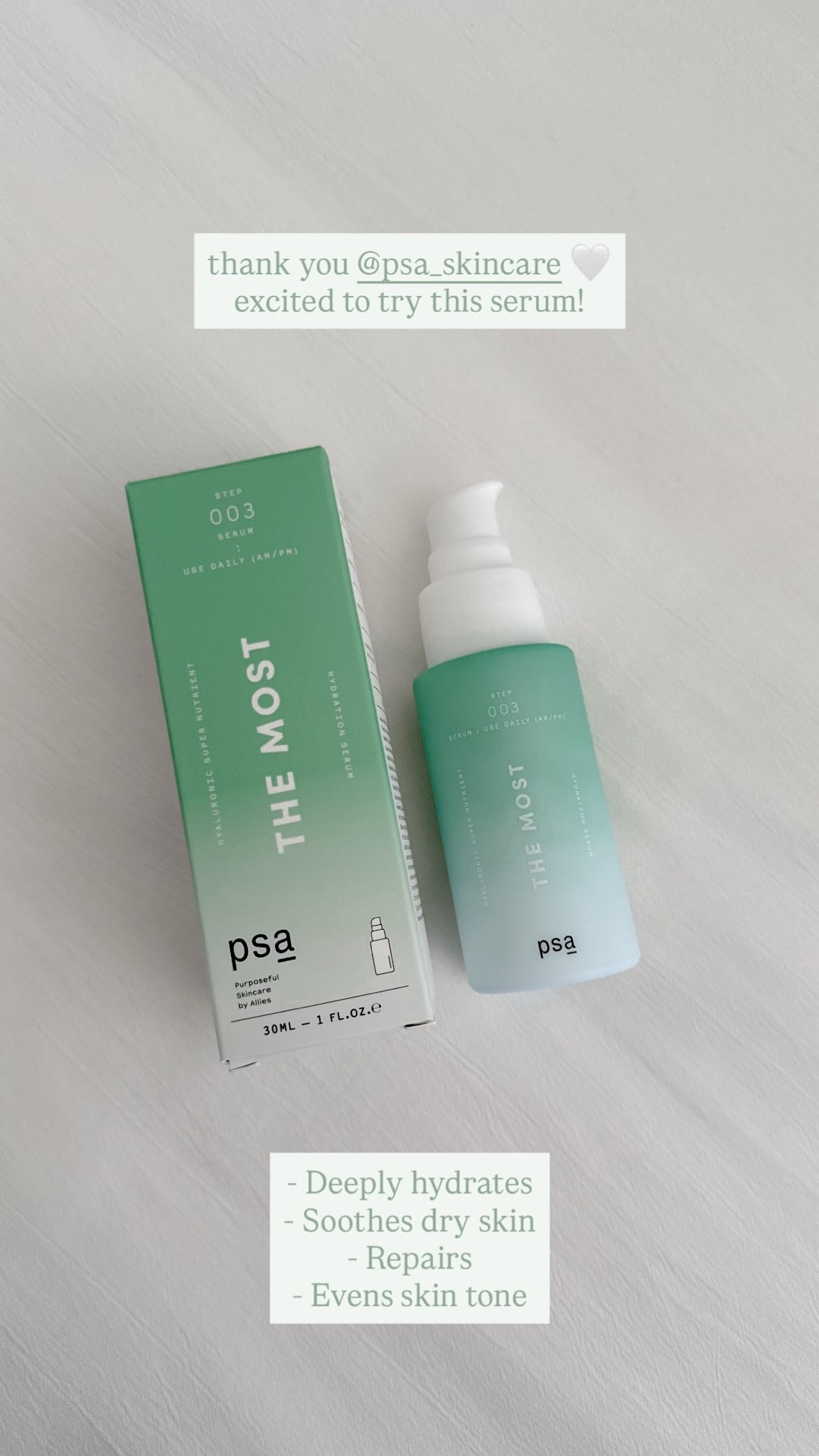 Current Serum I’ve been loving from @PSA Skincare 

It’s lightweight, hydrating and leaves my skin glowing ✨

#ad

#LTKselfcare #LTKBeauty #LTKmorningroutine
