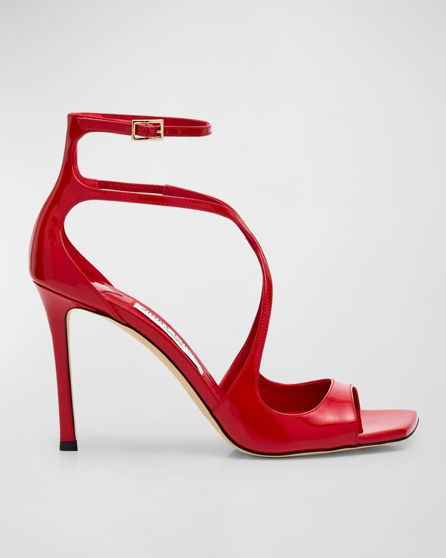 Azia Patent Strappy Stiletto Sandals | Neiman Marcus