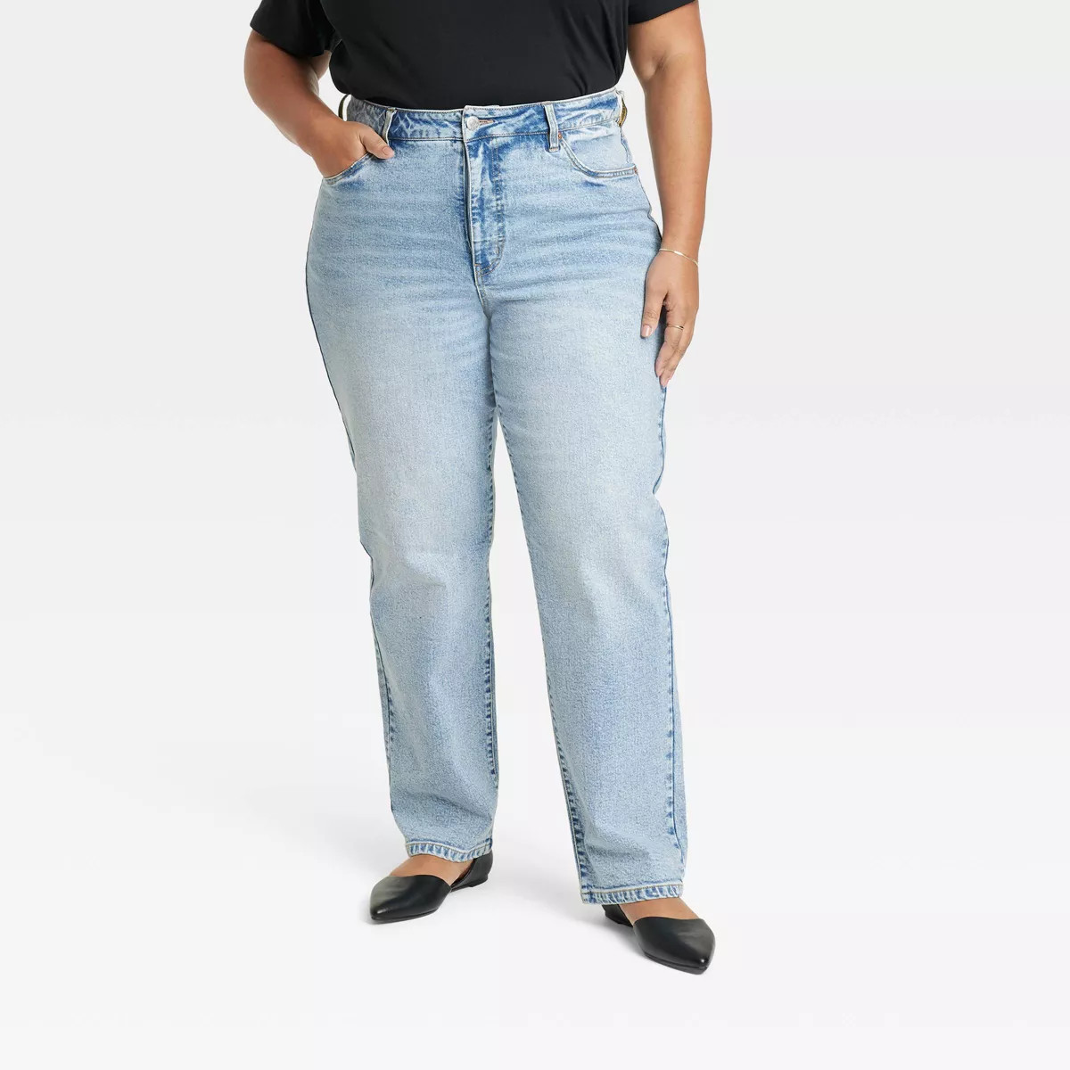 Women's High-Rise Straight Leg Jeans - Ava & Viv™ | Target